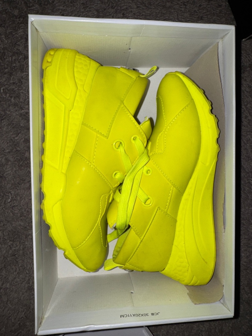 Steve Madden Neon Yellow Lace-Up Sneakers